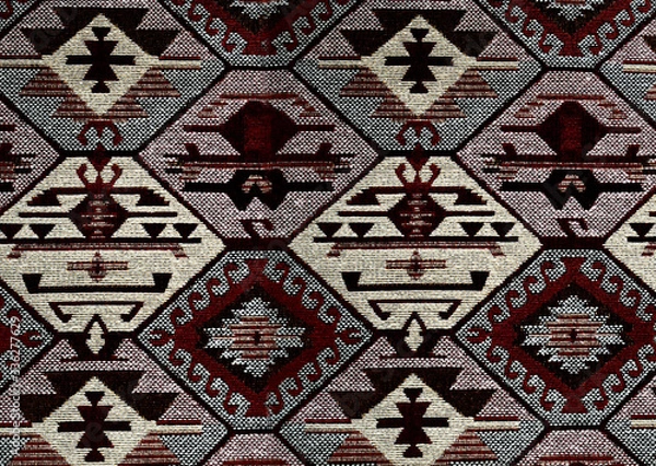 Fototapeta abstract geometric pattern with fabric texture