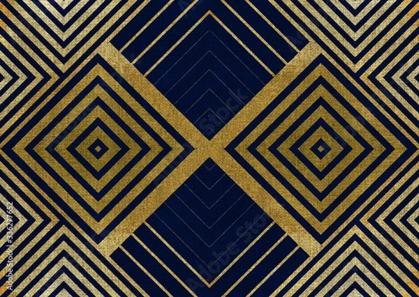 Fototapeta abstract geometric pattern with fabric texture