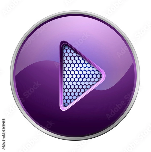 Obraz Shiny purple play button