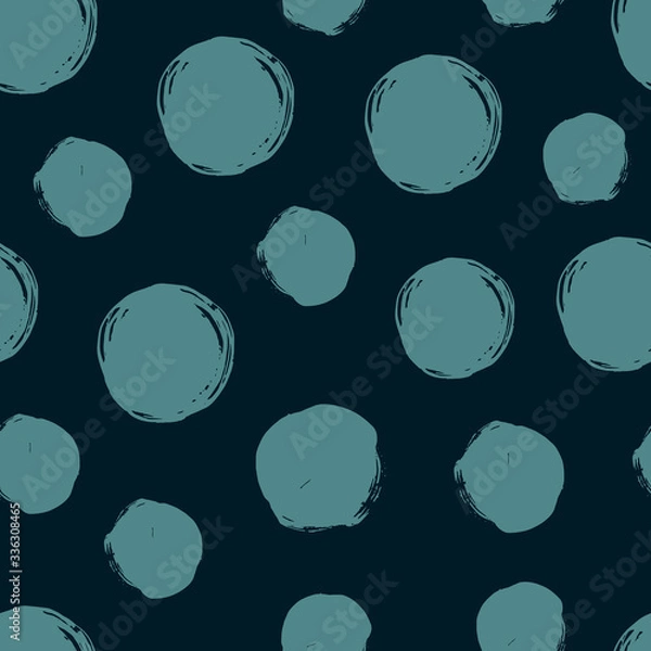 Obraz Seamless dot pattern. Hand painted circles.