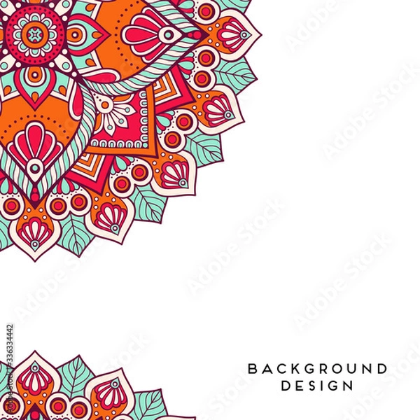 Fototapeta Vector background with ornaments. Vector mandala