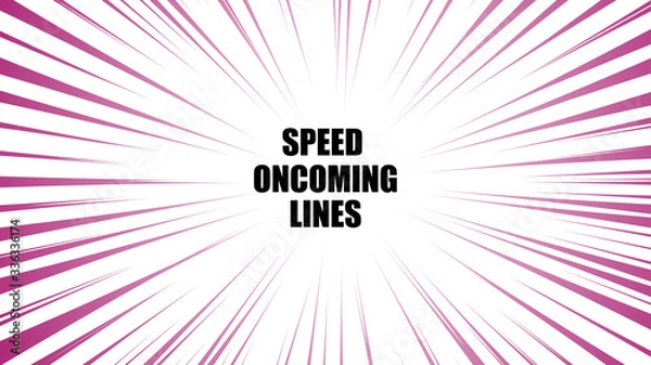 Obraz Speed oncoming lines background free vector