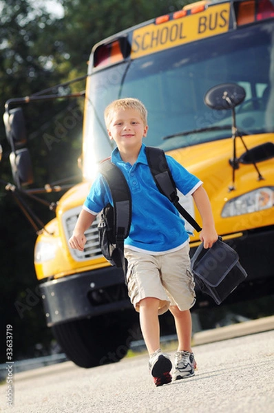 Fototapeta Running off to School