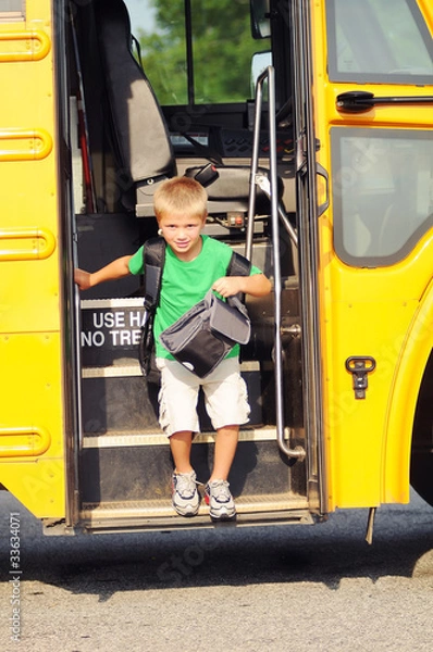 Fototapeta Getting off the Bus