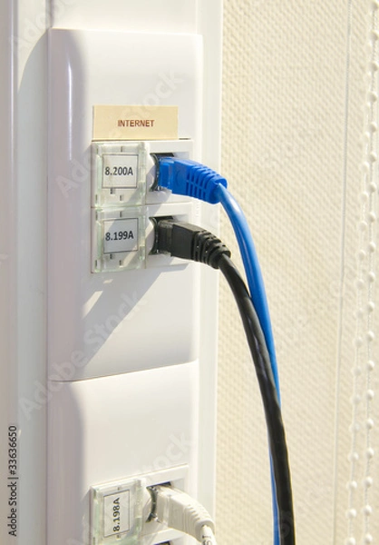 Obraz Campus telecommunications cabling infrastructure