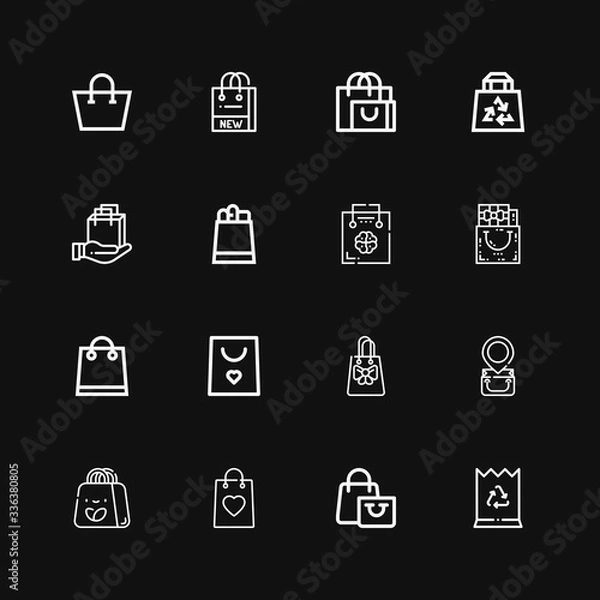 Fototapeta Editable 16 packet icons for web and mobile