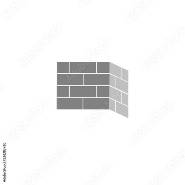 Fototapeta Bricks icon. Bricks logo. isolated on background. Vector illustration.