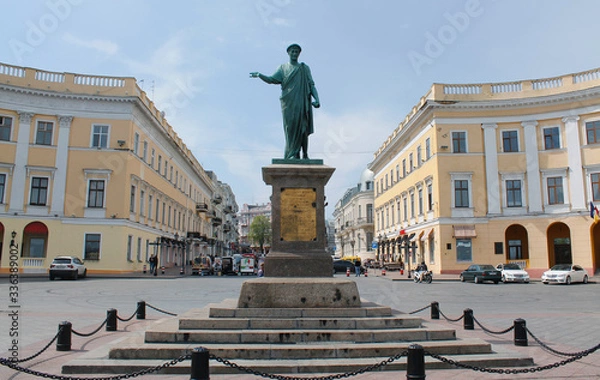 Obraz Duke de Richelieu monument in center of Odessa