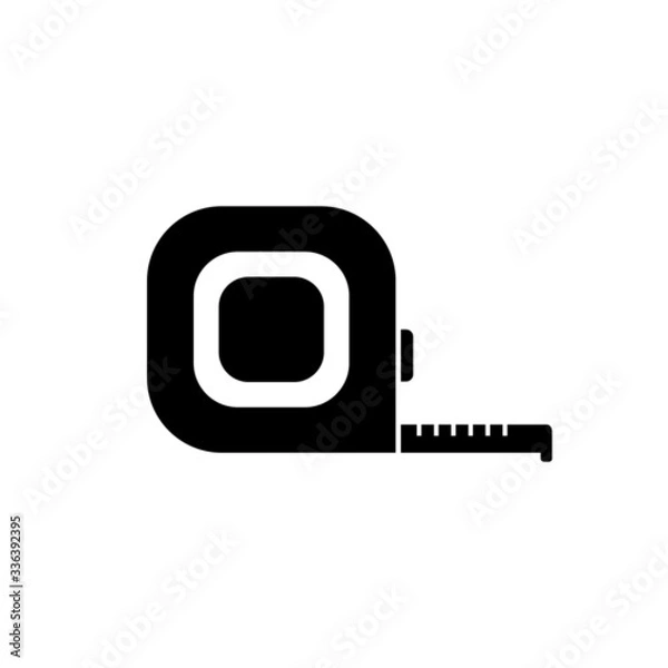 Fototapeta Hand meter tool, construction meter, tape measure vector icon