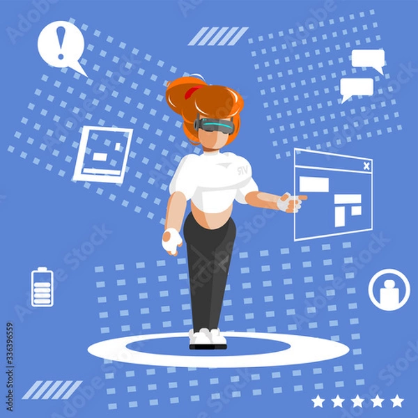 Obraz VR girl illustration