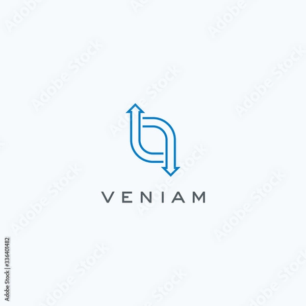 Obraz Abstract arrow logo design vector template