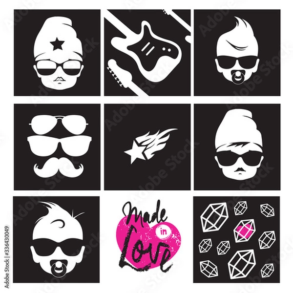 Obraz Hipster kids posters