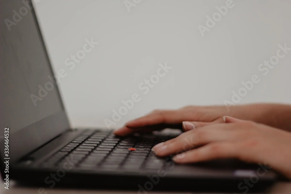 Obraz typing on laptop