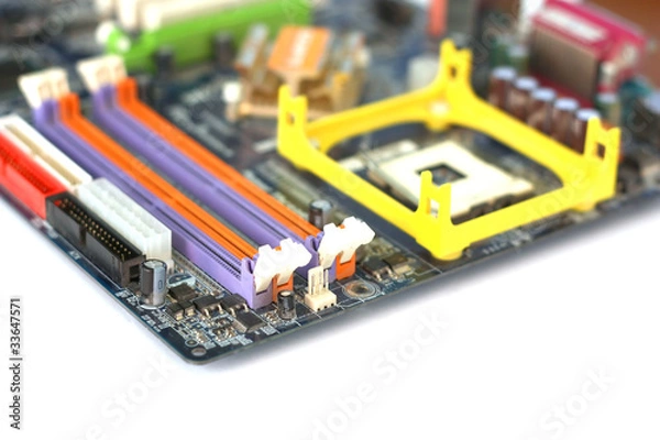Fototapeta Fragment of mother board for computer