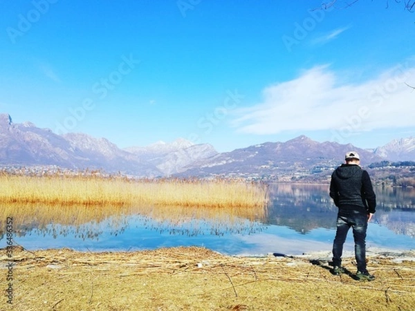 Obraz man in the mountains