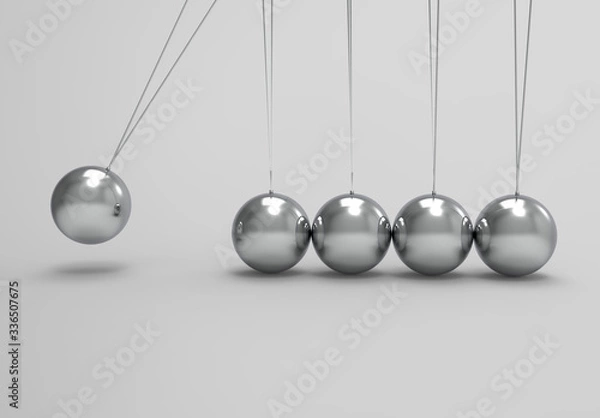 Obraz Kołyska Newtona. Renderowanie 3D.