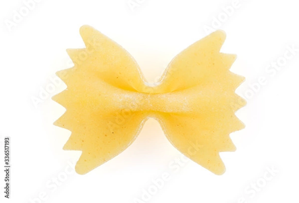 Fototapeta Farfalle - dry pasta isolated on a white background . A variety of types and forms of Italian pasta. Full depth of field.