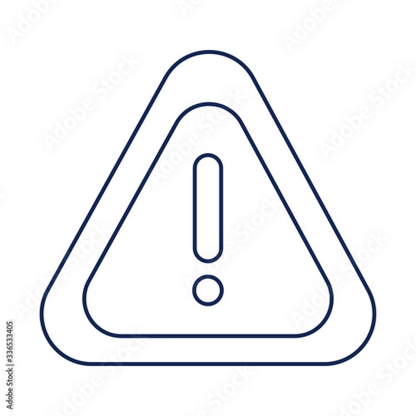 Obraz warning sign, line style icon
