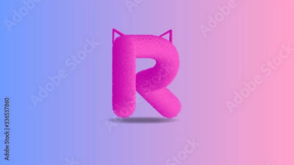 Fototapeta 3d alphabet letter R with attractive colors