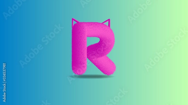 Fototapeta 3d alphabet letter R with attractive colors
