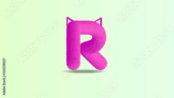Fototapeta 3d alphabet letter R with attractive colors