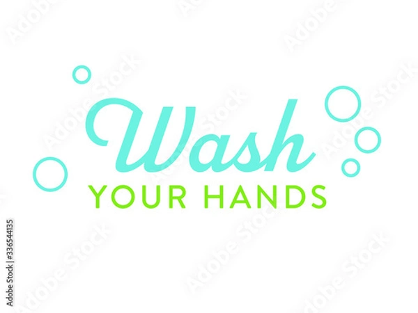 Obraz COVID-19 Corona Virus Messaging Typography - Wash Your Hands