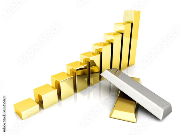Obraz Steigende Edelmetall Preise