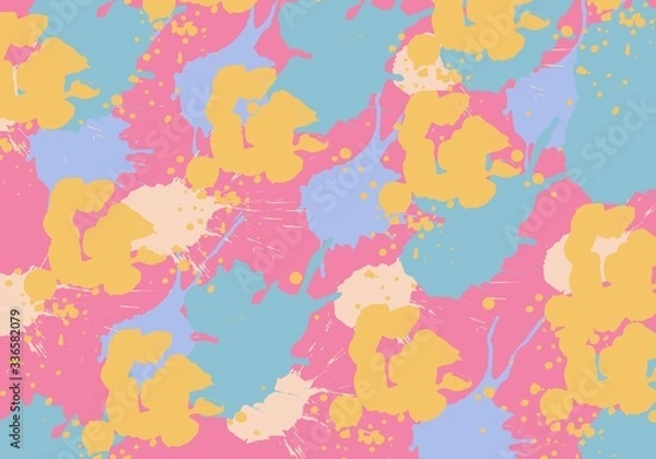 Obraz Colorful cartoon color  splash background childish playground abstract geomatric kid design.