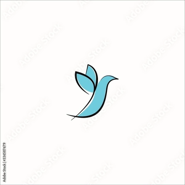 Obraz bird blue logo