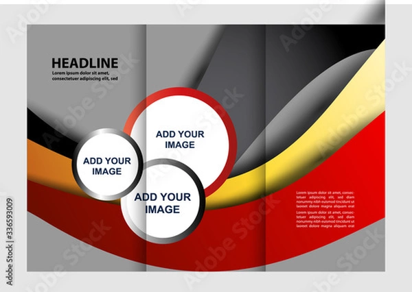Obraz Vector modern tri-fold brochure design template
