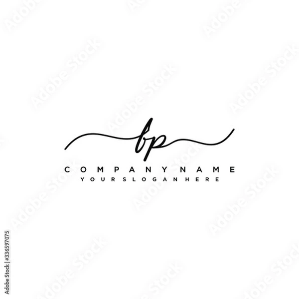 Obraz FP initial Handwriting logo vector templates
