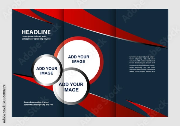 Obraz Vector modern tri-fold brochure design template
