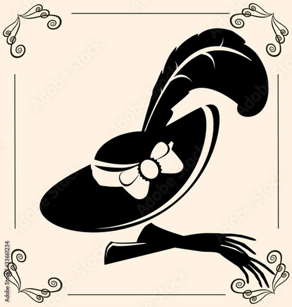 Obraz vintage woman's  hat