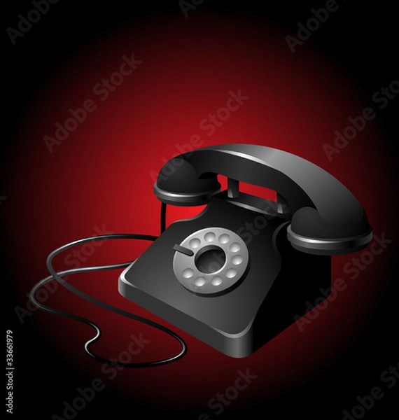 Obraz old telephone set