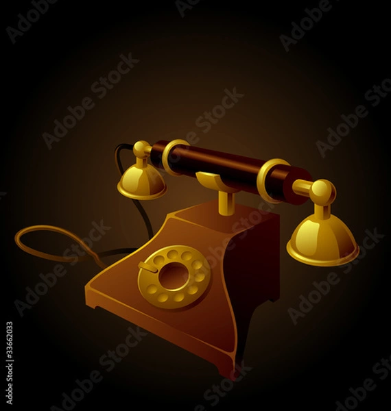 Obraz old telephone set