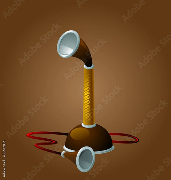 Obraz old telephone set