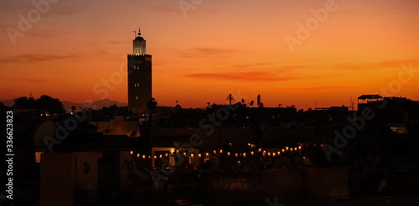 Obraz Marrakech landscape by night
