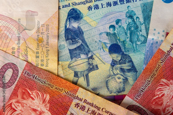 Obraz Hongkong Paper Currency Notes