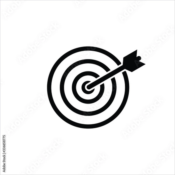 Fototapeta Target icon in a trendy flat style. Destination symbol for your website design, logo, application. Vector illustration, EPS 10.