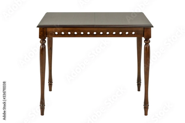 Obraz small brown table on thin legs