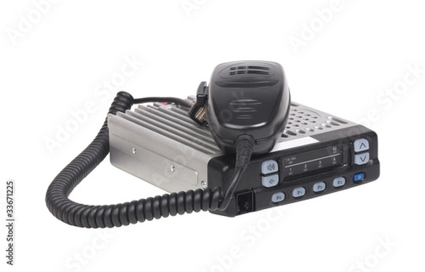 Fototapeta CB radio station and microphone