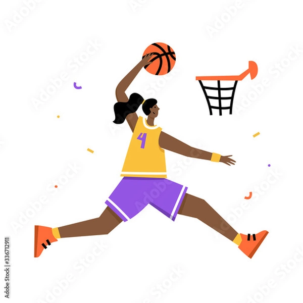 Fototapeta Basketball vector illustration