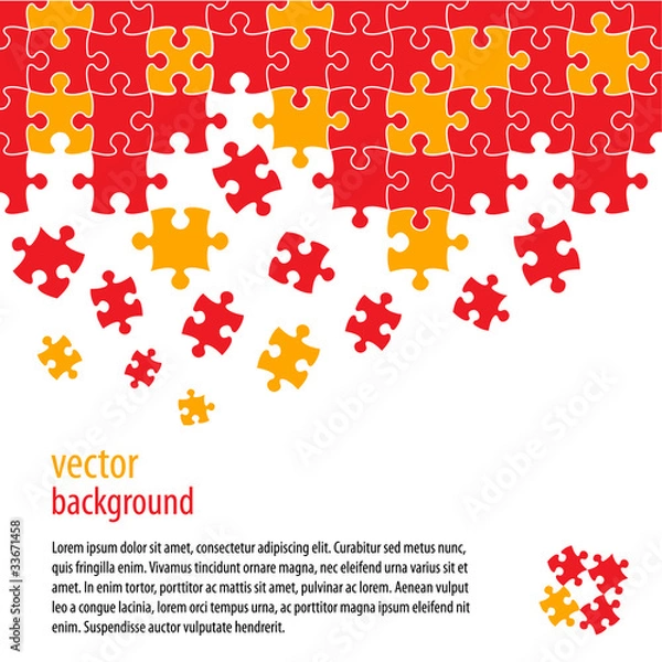 Fototapeta Puzzle pieces vector design