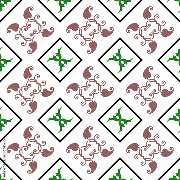 Fototapeta textile seamless design pattern in illustrator