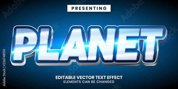 Fototapeta Editable text effect - Shiny modern game style