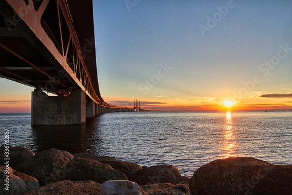 Obraz Öresund bridge at sunset