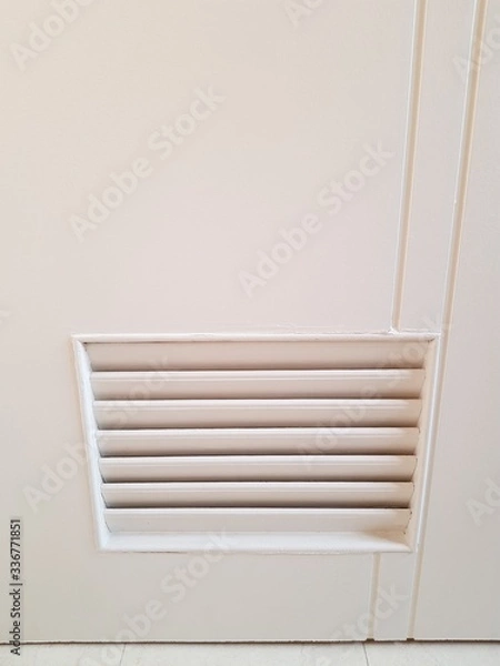 Obraz Closeup of beautiful door vent in bathroom copy space.
Air ventilation concept.