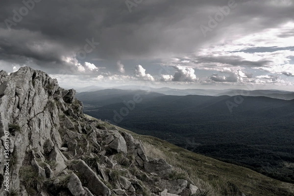 Obraz Chmury i skały