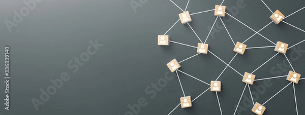Fototapeta Teamwork, network and community concept.