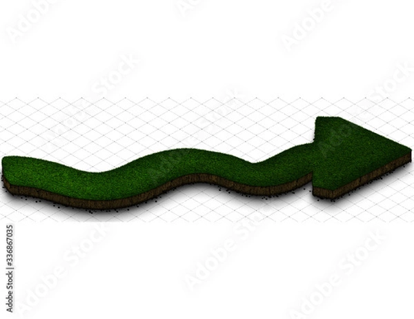 Fototapeta land 2D arrow